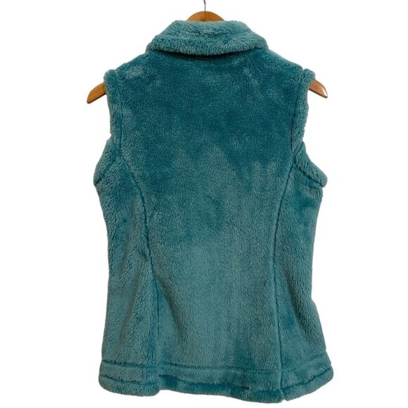 Free Country Teal Faux Fur Zip Front Vest Size Small - Picture 2 of 9